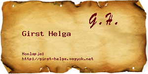 Girst Helga névjegykártya
